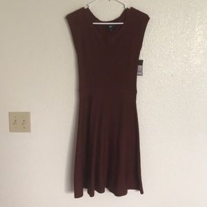 Knit maroon color dress, knee length never worn